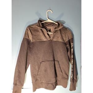 Hurley Womens Sweatshirt 1/4 Zip Gray/Black Dri Fit Size M